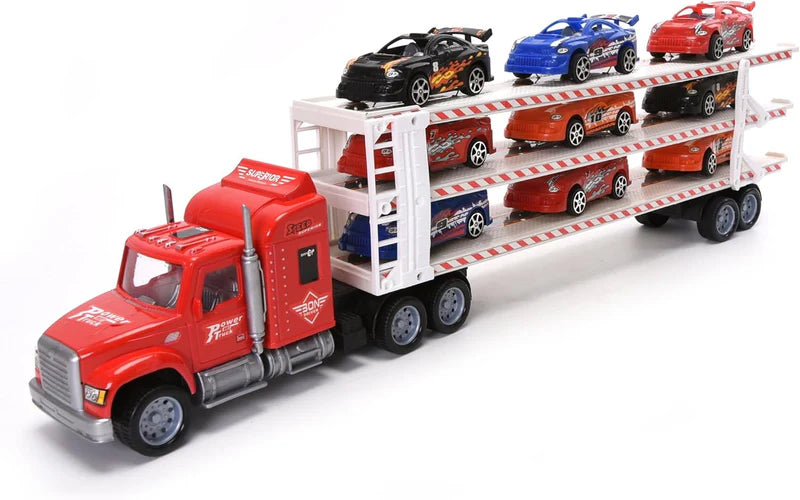 Truck with 9PCS Racing Cars Little Kid 5-6 years  🚛🏎️