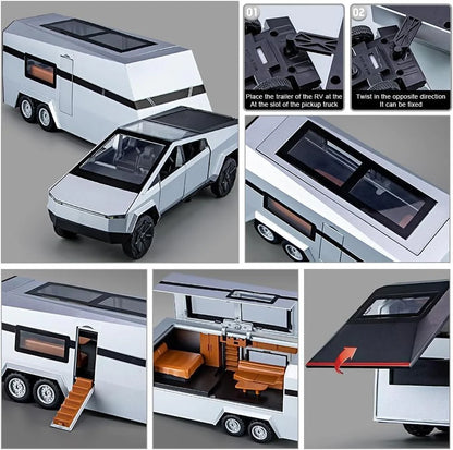 1/32 Cyber Pickup Trailer RV Model Kit 🚗